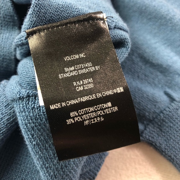 Volcom Sweater Preppy School Long Sleeve Boys Embroidered Logo Class Casual - Picture 6 of 8